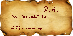 Peer Annamária névjegykártya