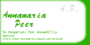 annamaria peer business card